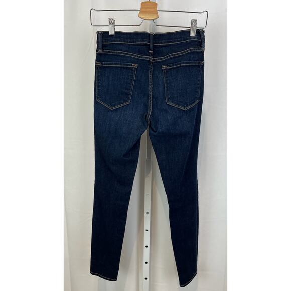 FRAME Size 28 Le Skinny de Jeanne Ankle Jeans Queens Way Dark Wash Zip Fly Blue - Picture 2 of 8